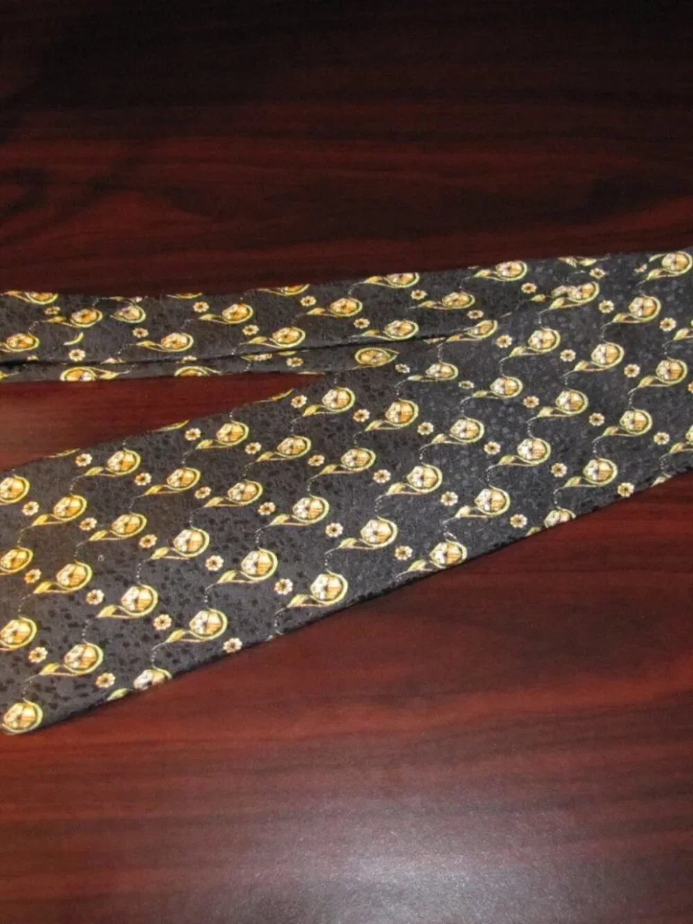 Robert Talbott Silk Men's Tie Brown Best of Class Hand Printed Italy